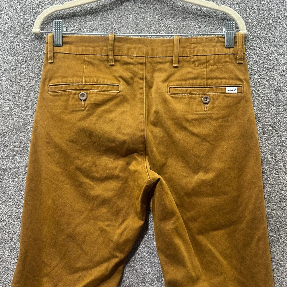 Levis‎ Chino Pants Men 29X32 Brown Slim Straight Preppy Cotton Everyday Casual